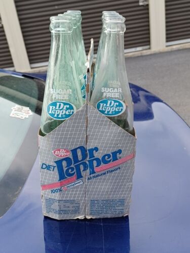 Diet Dr Pepper 8 Pack 16 Oz Glass Bottles Vintage Empty Sugar Free W/Case!! - Picture 3 of 10