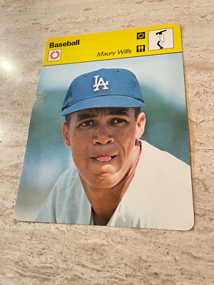 1977 Sportscaster Baseball #14-11 (Geneva B) Maury Wills Los Angeles Dodgers MT