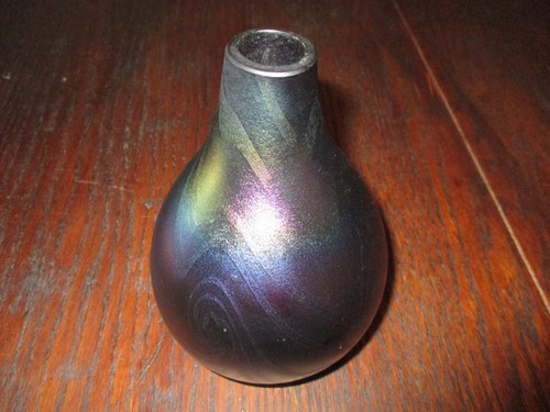 vaso vintage CHARLES LOTTON Aurene 1973 arcobaleno di colori - Foto 5 di 5