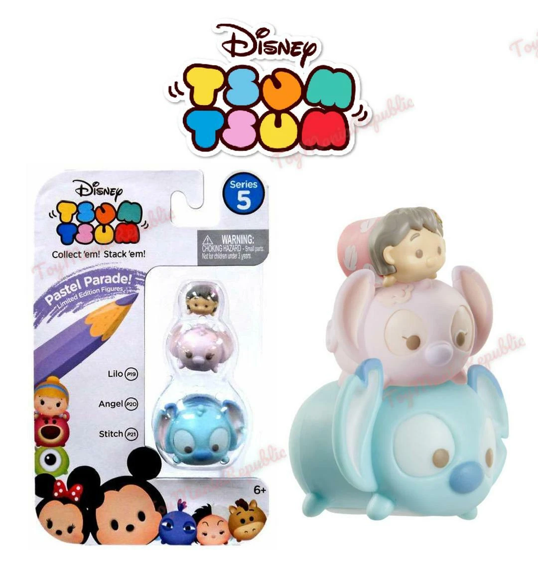 Disney Stitch Mini Figures 5 Pack - Lilo and Stitch Toy Bundle with 5 Stitch Cake Topper Figures Plus Stitch Stickers, Flower Stampers, and More