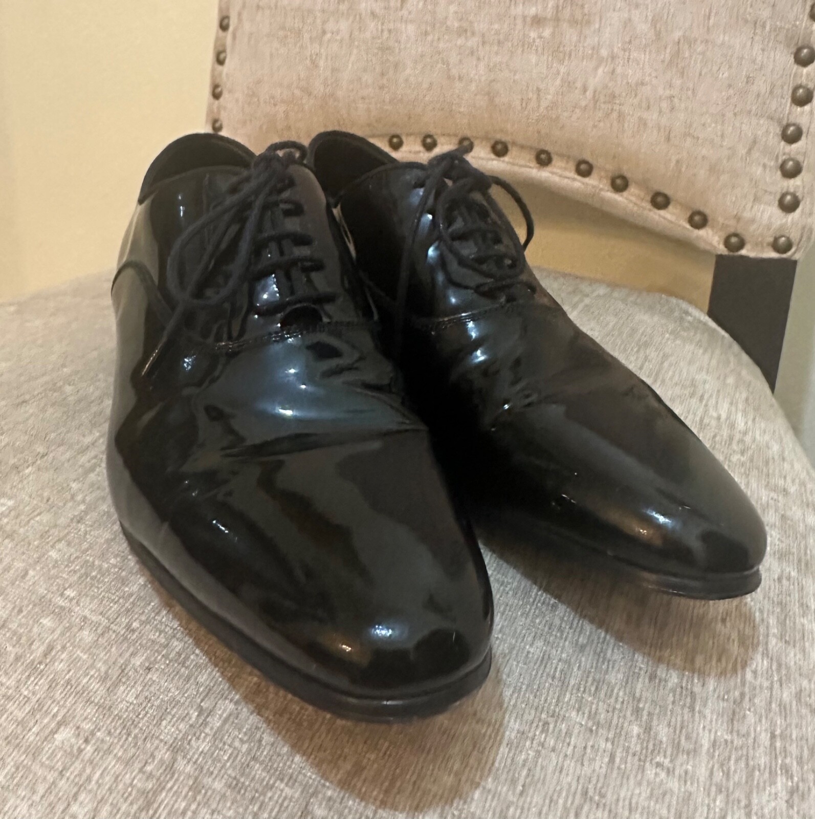 SAINT LAURENT Paris "LULU 20" pelle BALMORALS OXFORD scarpe donna EU 37 5US 7