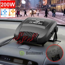 12V Car Vehicle Portable Ceramic Heater Heating Cooling Fan Defroster Demister