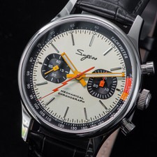 1963 Star Panda Seagull Movement Auto Mechanical Chronograph Sapphire Watch Gift