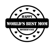 Perfect Gift for Happy Mother's Day ROUND Self Inking Rubber Stock Stamp 9040-12