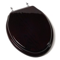 Comfort Seats C1b1e16ch Designer Solid Wood Toilet Seat With Pvd Chrome Hinges, Comfort Seats C1b1e16ch Designer Solid Wood Toilet Seat With Pvd Chrome Hinges,