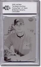 2005 Brandon McCarthy Rookie Printing Press Plate RC BGS 1/1