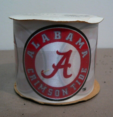 New Officially Licensed Offray Alabama Crimson Tide Ribbon 2.5 IN x 9 FT