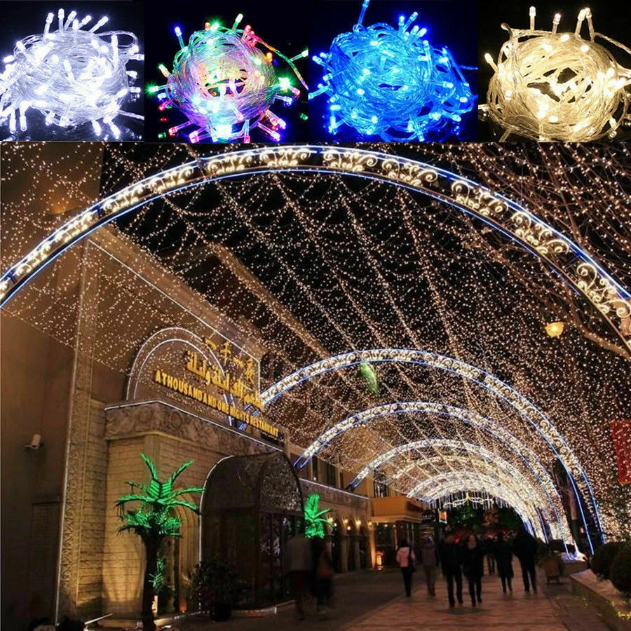 Fairy lights plug in LED string light wedding xmas party tree decor flash lamp - Image 4 of 4