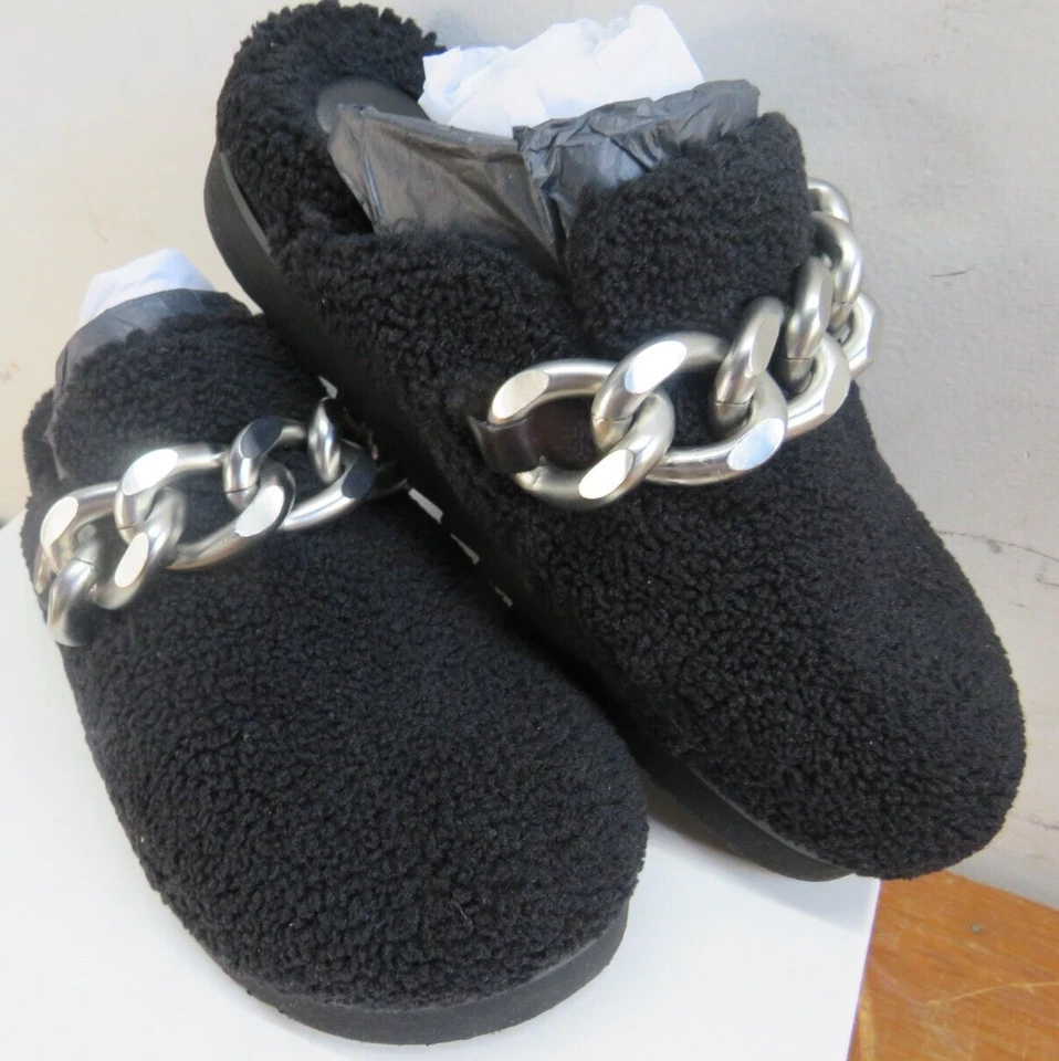 New ASH Women's Ghost Fur Mule Black/Black eu37 US6-6.5 - Imagem 3 de 4