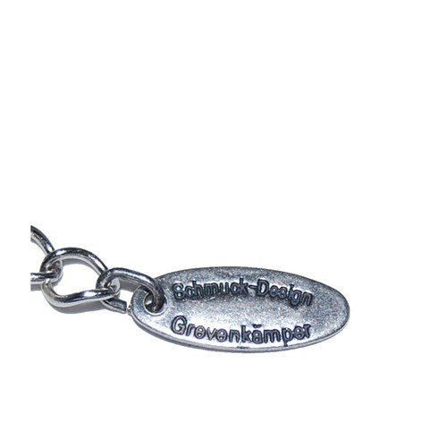 Grevenkämper Halskette Swarovski Kristall Silber Rechteck grau Black Diamond - Bild 8 von 8