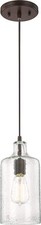 Austin Allen 9B241A Keller Transitional Clear Glass Pendent  Burnished Bronze