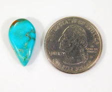 Natural Kingman Turquoise Pear Shape Cabochon Gemstone 8.20 Ct D0=227