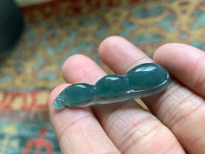 Icy Blue Pea-Pod Jadeite Pendant Certified 100% Natural Grade A