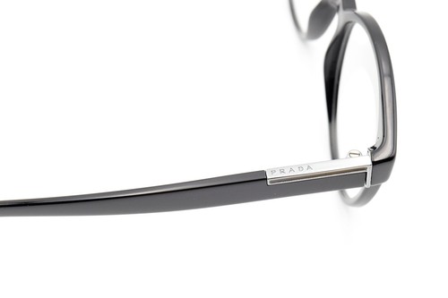 PRADA VPR 12U 1AB-101 Polished Black 54-20-145 Eyeglass Frames ITALY C114 - Picture 4 of 12