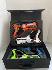 GPX Set of 4 Laser Tag Blasters Fighting Guns Blue Green White Orange Tested