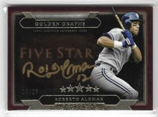 2020 Topps 5 5 Star Roberto Alomar Golden Graphs Gold Auto & Folie 14/25 Jays