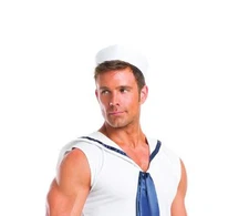 MEN'S sexy BE WICKED sailor CAPTAIN shipmate BOAT hat NAVY cap COSTUME accessory
