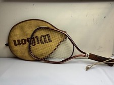 Wilson Force 250 Racquet Ball Racket 3 7/8 Grip Leather Wrap Tennis Beautiful