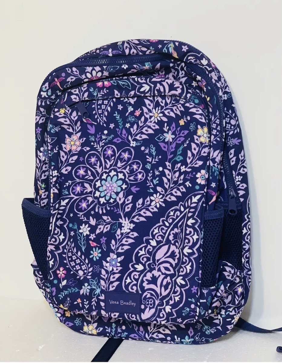 Vera Bradley Essential Backpack Bag School Cotton Large 17.5  display picture 1