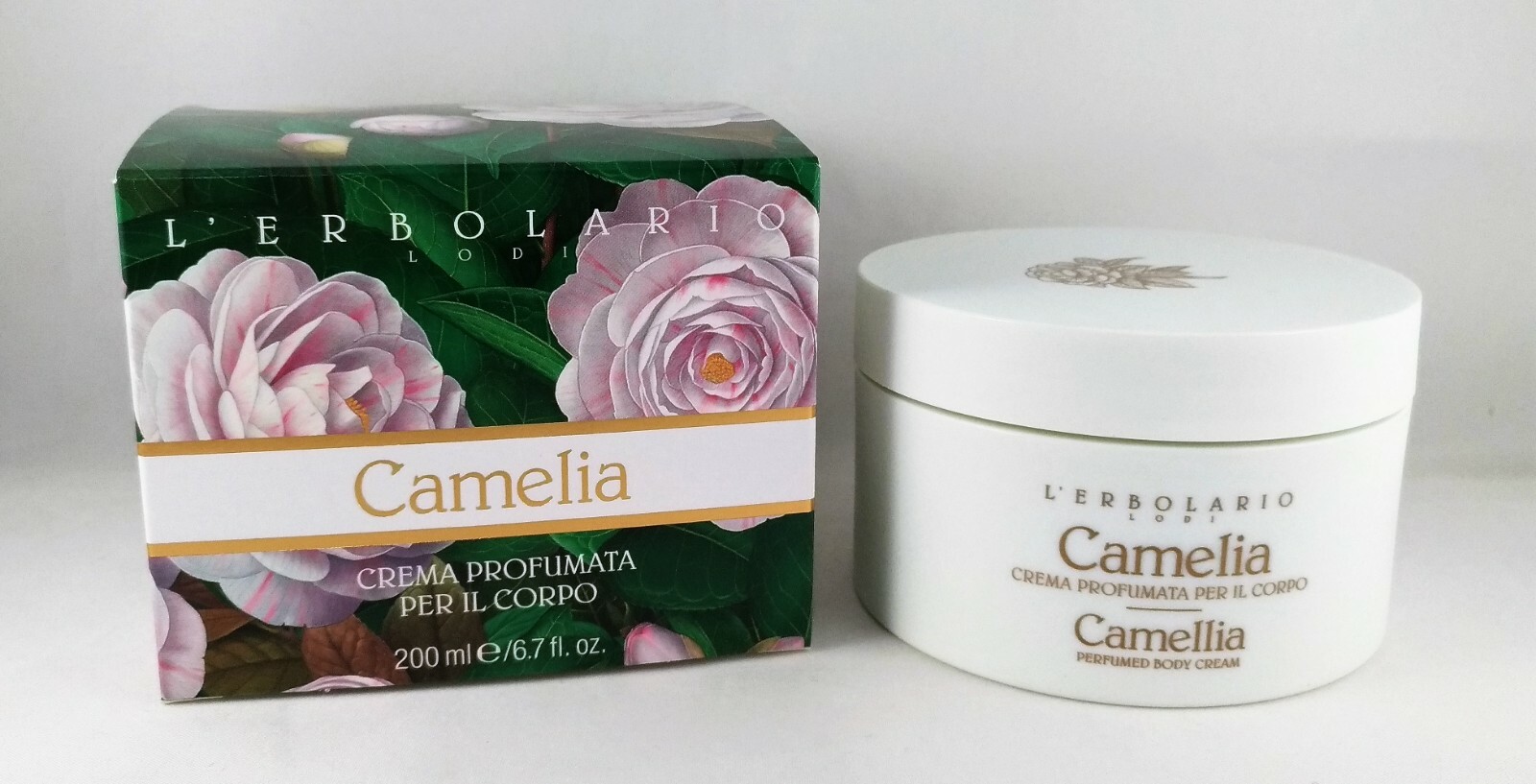 L'Erbolario Body Cream Perfume Camelia 200ml Woman Moisturizing Skin Camellia