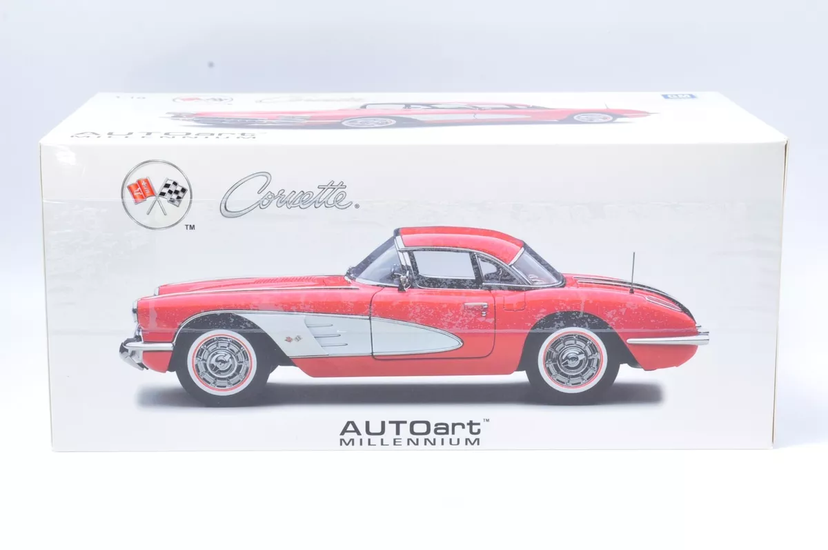AUTOart Millennium CHEVROLET CORVETTE 1958 1/18 Model Car Red with Box