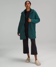 NWT Lululemon Always Effortless Long Jacket Green Jasper Size : 8