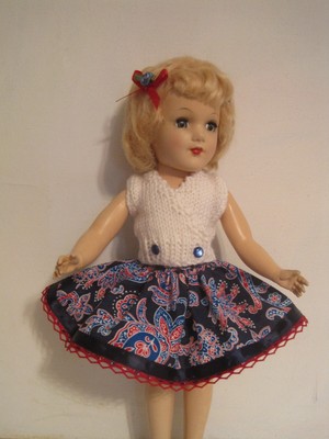 Sweater and skirt - clothes for Mary Hoyer and other slender 14'' dolls