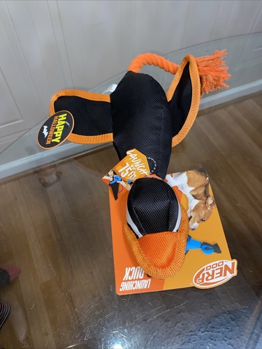 NEW! NERF CAMO CRINKLE & SQUEAK DOG LAUNCH TOY! BIRD DUCK GOOSE NEW 20”