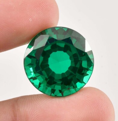 9x9 MM Natural Green Zambian Emerald Round Cut Loose Gemstone GIT Certified