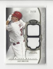 2013 Topps Tier One Relics Jay Bruce Dual JERSEY Reds /50 