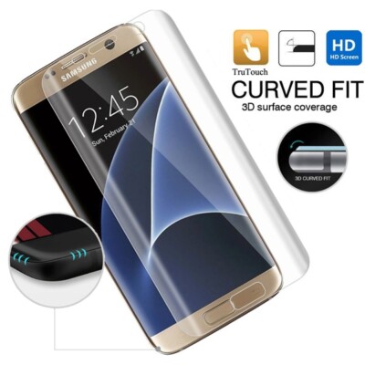 Samsung Galaxy S7 Edge - Full Cover Screen Protector HD Clear Curved LCD Film
