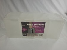 24 Pack Empty VHS Clear Plastic Clamshell Video Storage Cases New Old Stock USA