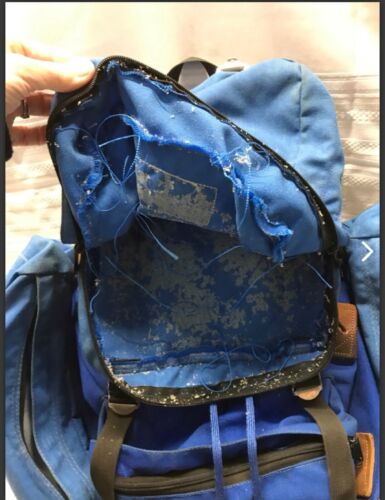 Vintage Wilderness Experience Backpack Rucksack blau und zwei Seitenrucksäcke - Bild 3 von 6
