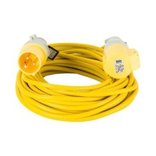 Image of Defender Extension Lead Yellow 1.5mm 110v 16A 14m.
