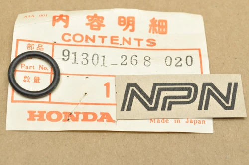 NOS Honda CB500 CB72 CB77 CX500 CX650 GL500 GL650 VT500 O-Ring 91301-268-020