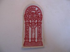 VTG GEORGIA RAILROAD OLD RELIABLE 2.5" IRON ON PATCH EMBROIDERED FREE SHIP