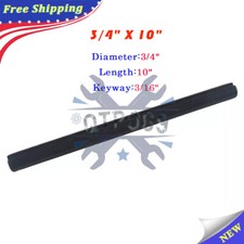 Jackshaft 3/4" X 10" 3/16" Keyway Hardened Steel For Go Kart Mini Bike