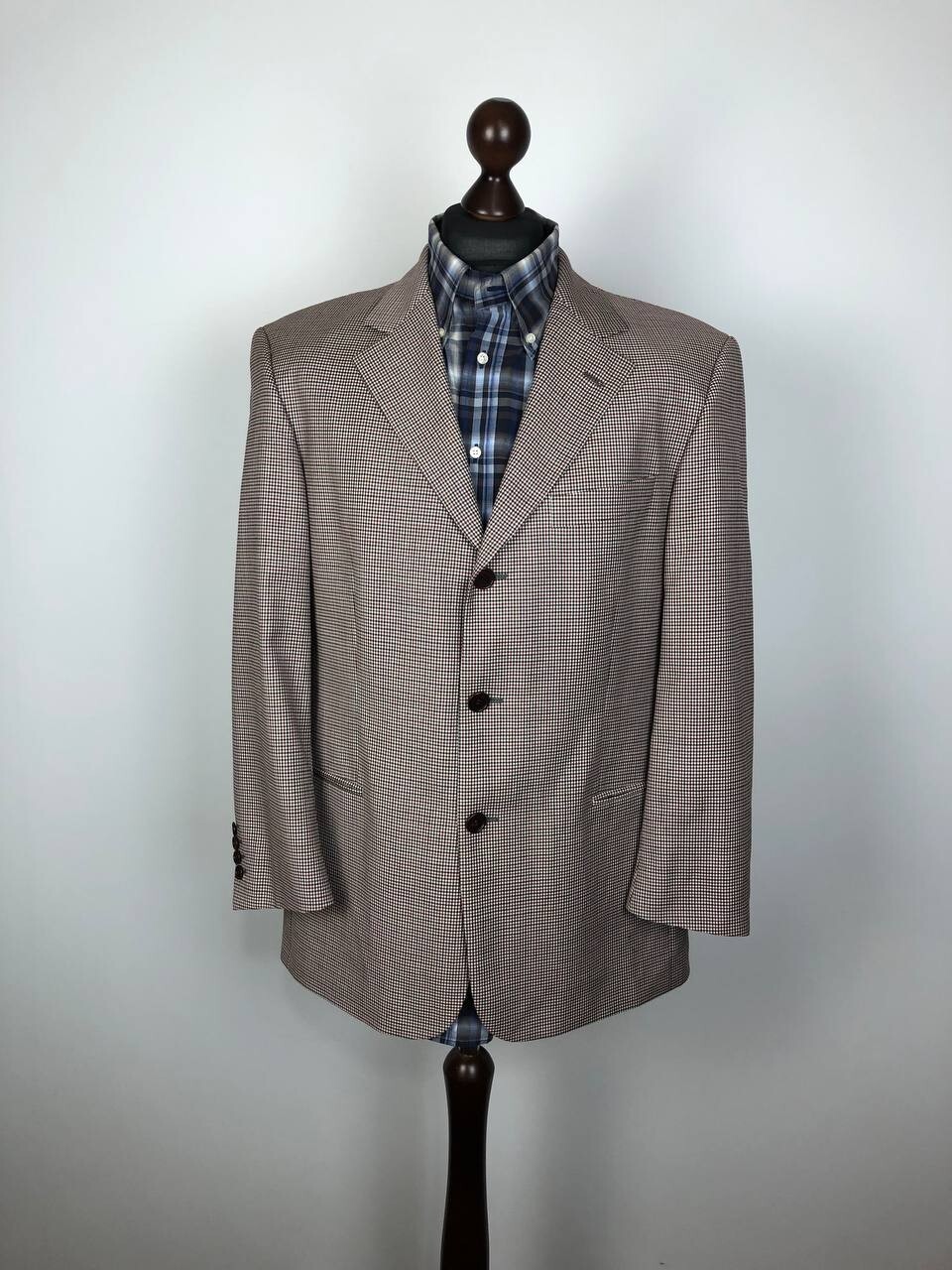 HUGO BOSS Classic Wool Blazer Jacket Check thumbnail 2