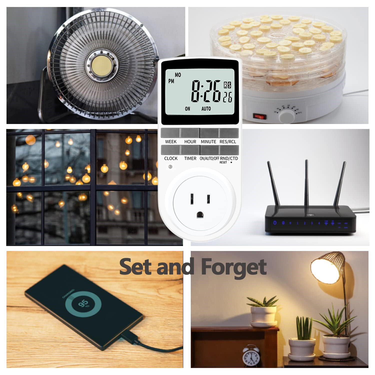 ‌7-Day Digital Outlet Timer - Programmable Plug-in w/Countdown- Perfect for Home