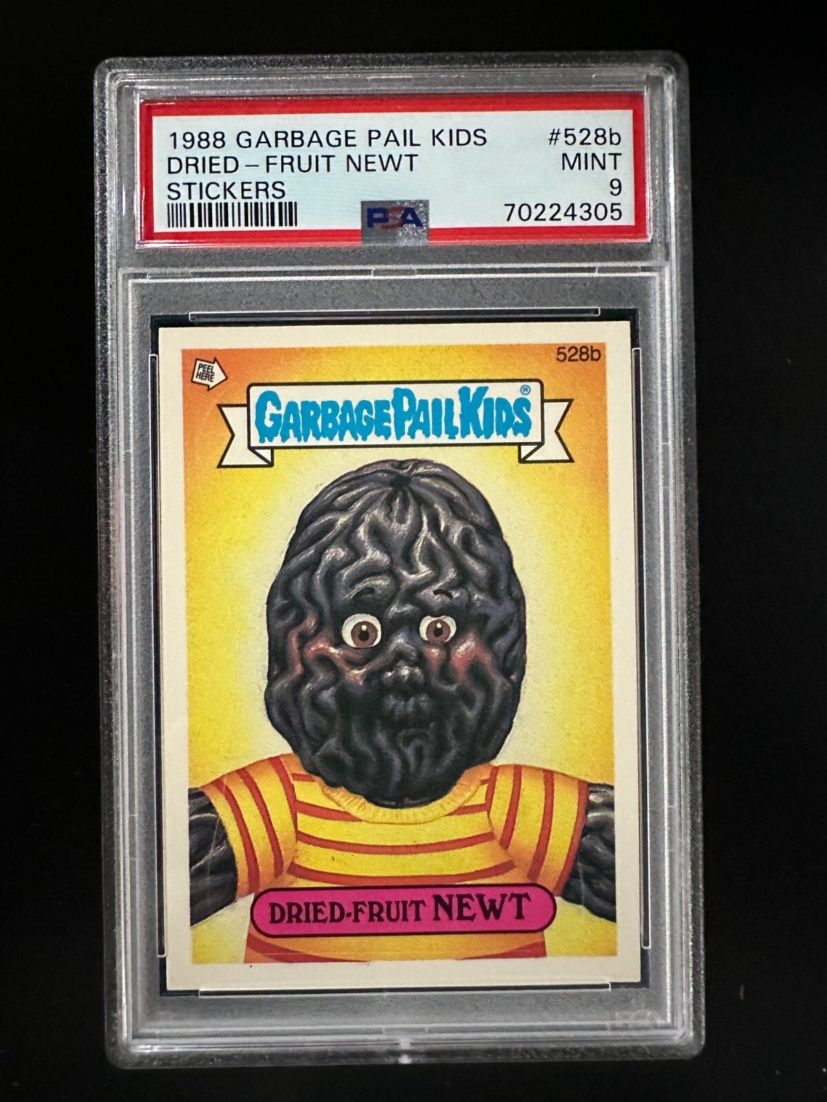 1988 Garbage Pail Kids #528b - Dried Fruit Newt - PSA 9 view 1