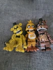 Funko FNAF Mini Figures Lot Golden Freddy Chica Foxy Buildable 3pc Set