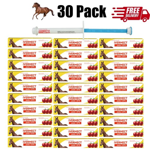30 Pack In Box Paste Horse Dewormer Apple Flavor wormer EXP 1/2028 Free delivery