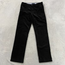 Polo Ralph Lauren Chino Pants Boys 20 Black Corduroy Cotton Logo Straight Leg