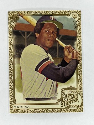 2019 Topps Allen and Ginter Gold Border #115 Rod Carew Minnesota Hot Box