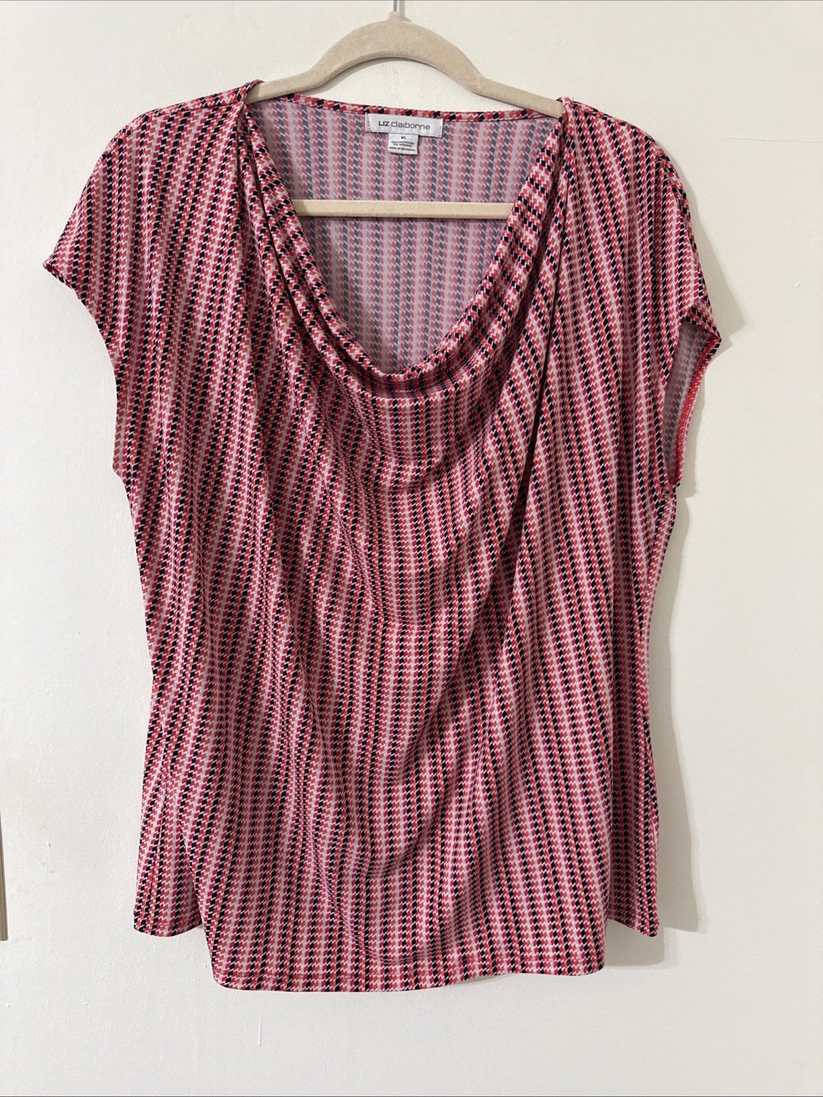 Liz Claiborne Short Sleeve Pink Blouse Women's Size XL