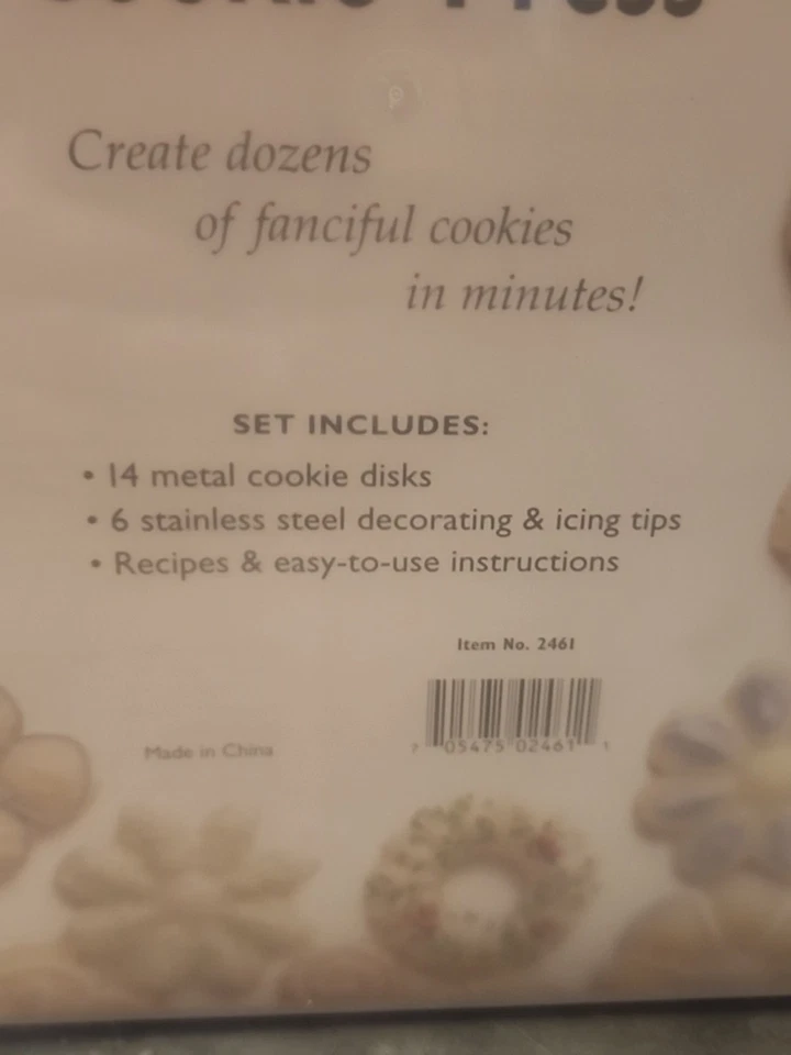 KUHN RIKON PRENSA DE GALLETAS de acero inoxidable 14 discos de decoración 6 puntas de glaseado - Nuevo Foto 4 de 4