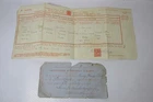 Antiquarian UK Birth Certificates from 1800's x 2, job lot.