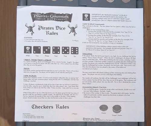 Pirates of the Caribbean Dead Man's Chest 3 in 1 Collector's Edition Board Game - Picture 10 of 11