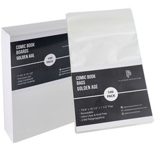 Comic Book Bags Boards for Golden Age Premium Resealable Bags