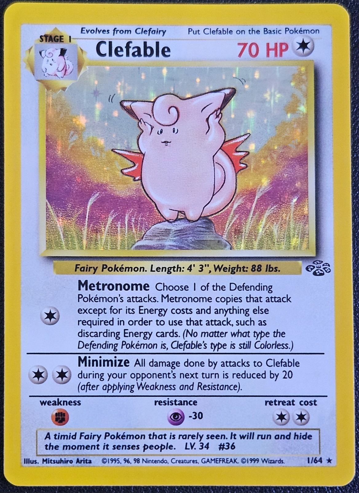 Clefable 005/130 Base Set 2 Holo Vintage LP